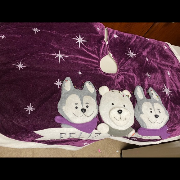 Home Interiors Purple Musical Tree Skirt - Picture 9 of 10